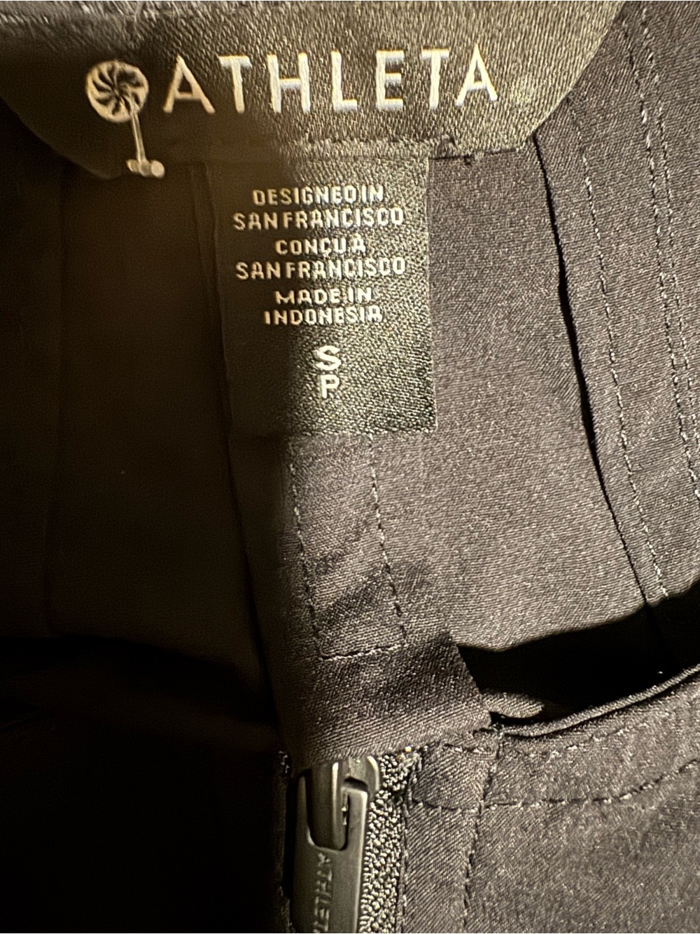Athleta Black Sleeveless Zip-Front Jumpsuit - Picture 3 of 3